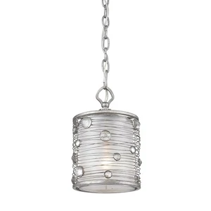 Golden Lighting 1993-M1L Joia 1 Light 7-1/4"W Mini Pendant - Silver - Picture 1 of 5