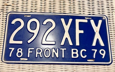 292 XFX 78 FRONT BC 79 MEXICO License Plate-Novelty Use Only - Image 1 of 3