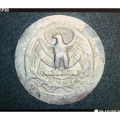 1998-P 25c Washington Quarter DIE ADJUSTMENT STRIKE Through Clash 25 Cents Error - Image 1 of 4