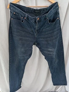 Red Herring Men's Black Jeans Size 36 Waist 29 Leg Zip Closure - Picture 1 of 4