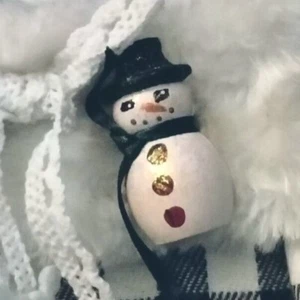 Spilla pupazzo di neve artigianale - Foto 1 di 8