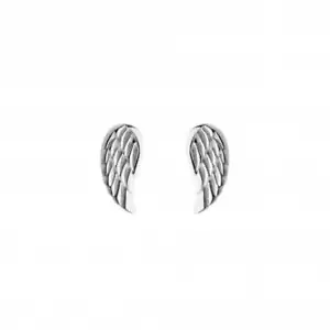 Dew Sterling Silver Dinky Dainty Angel Wing Stud Earrings 48108HP - Picture 1 of 3