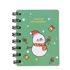 Mini Notepad Portable Notebook Christmas Series Rollover Coil Notebook