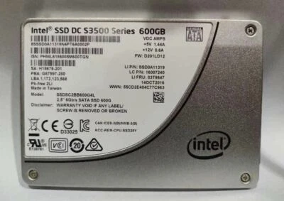 INTEL 600GB S3500 Series VDC AMPS SATA 6Gb/s 2.5" Intelnal SSD SSDSC2BB600G4L - Bild 1 von 4