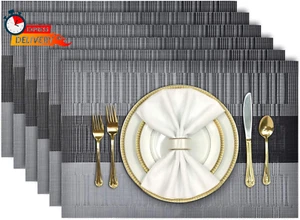 Placemats, Placemats Set of 6, Heat Resistant Place Mats, Washable PVC Table Mat - Picture 1 of 12