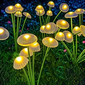 Luci solari LED a fungo giardino impermeabili doppia modalità percorso cortile decorazione esterno - Foto 1 di 26