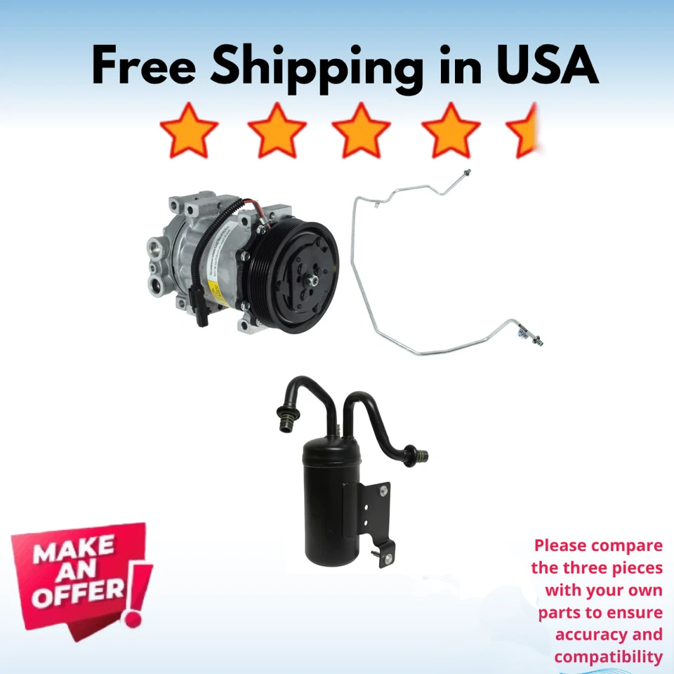 Kit Compresor A/C Fit Dodge Ram 2500 2002, Dodge Ram 3500 2002 Foto 1 de 4