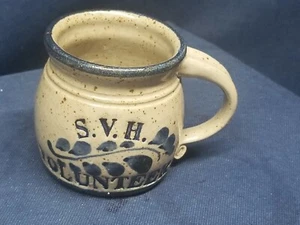  Vintage Collector's Pottery Mug Of S.V.H. Volunteer 1988 Salt Glazed Pottery  - Picture 1 of 3