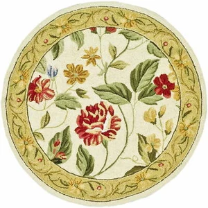 SAFAVIEH Chelsea Bosworth Oriental Area Rug, Ivory/Beige, 3' x 3' Round - Picture 1 of 2