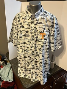 Tennessee Volunteers Men’s SS Button Down Shirt White Floral 3XL - SLIM FIT - Picture 1 of 13