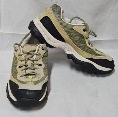 L.L. Bean женщин размер 9 M желтовато-коричневый зеленый сетки туризм низкий верхний загрузки обувь на открытом воздухе б/у в отличном состоянии - Изображение 1 из 4