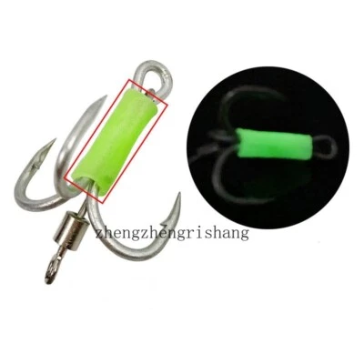 Светящиеся поворотные тройные крючки с лезвием ивовое лезвие сменный тройной крюк - Изображение 1 из 4