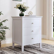 White Chest of Drawers Cabinet Modern Bedroom Furniture Bedside Table Nightstand