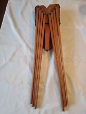 Vintage Wall Mount Clothes Drier Rack  Wood Arms 24” Unbranded 