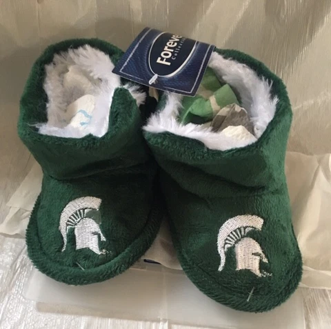 Michigan State Spartans Toddler Boot Bootie Slippers NEW - Free U.S.A. Shipping Cover