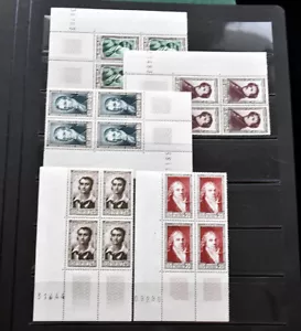 FRANCIA Colección MNH 4 bloques en su mayoría borde de esquina con fecha de impresión 1.218€ - Imagen 1 de 11