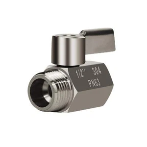 Showerhead Shut Off Valve with Stainless Handle, 304 Stainless Steel Mini Bal... - Picture 1 of 8