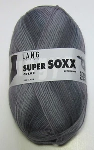 100g ball LANG SUPER SOXX COLOR sock knitting yarn #901 0168 Shades of Grey - Picture 1 of 1