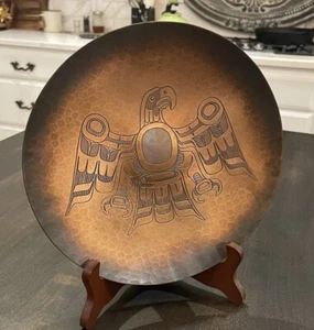 Harold Alfred Copper Plate - Kwakiutl Eagle 9” Mint! (B135) - Picture 1 of 4