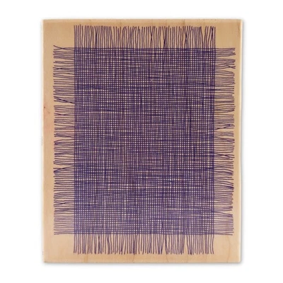 Sello de goma vintage Y2K para toda la noche 408K montado en madera tejido textura textil Foto 1 de 3