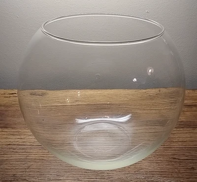 Terrario grande de 10" de diámetro para acuario pecera de vidrio vintage de 2 galones x 8,25"t Foto 1 de 4