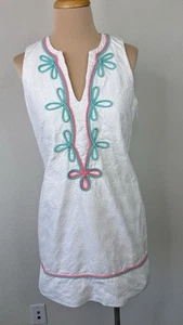 Vineyard Vines White Embroidered Sheath Dress 6 - Picture 1 of 7