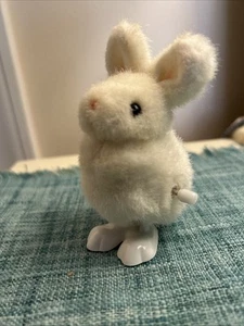 Vintage 1988 Wind Up Bunny Rabbit Plush Mini Toy 4” - Picture 1 of 7
