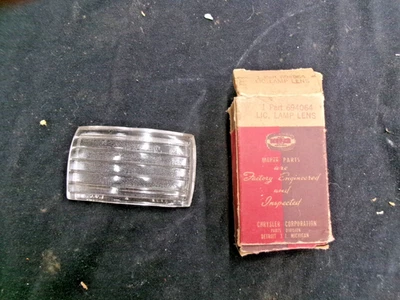 NOS 1939 Plymouth P8 Deluxe P7 License Plate Light Lamp Lens #694064 - Image 1 of 3