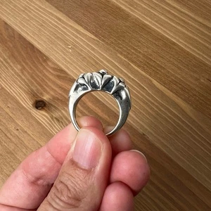 Unique Modernist 7.25 Mexican Sterling Silver 925 Statement Stackable Ring - Picture 1 of 7