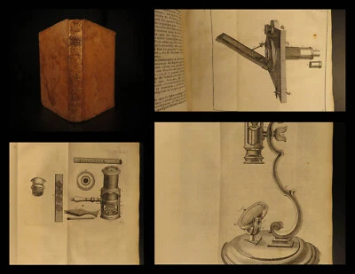 1754 Microscope OPTICS Biology Chemistry Experiments Illustrated Baker Science - Image 1 of 4
