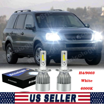 Bombilla de faro LED delantera haz alto/bajo 2 piezas blanca para HONDA Pilot 2003 2004 2005 Foto 1 de 4