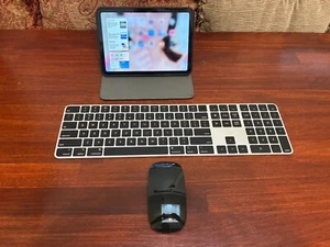 Apple A2520 Magic Keyboard And A1657 Magic Mouse-Black Color -Tester Work Great - Photo 1/15