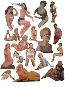 RARE 200 + PIN-UPS FROM THE 40'S & 50'S CUT OUT OF MAGAZINES & PAPERS BY BIG AL - Picture 1 of 5
