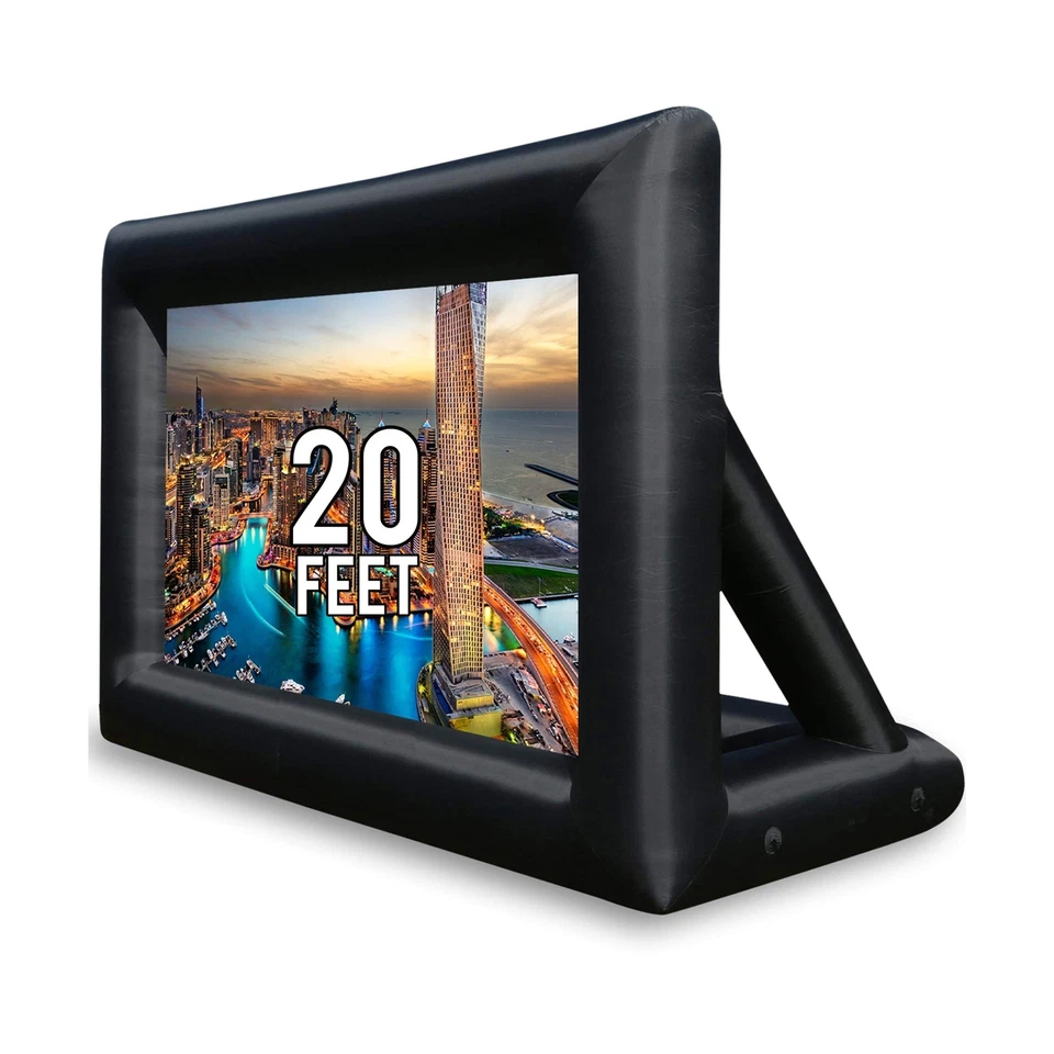 Jumbo 20 Feet Inflatable Outdoor and Indoor Theater Projector Screen - Includes