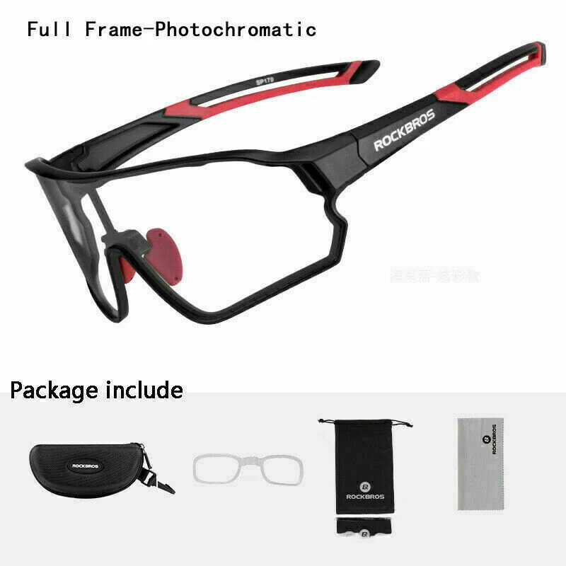 ROCKBROS Gafas Fotocromáticas Ciclismo Marco Completo Deportes Gafas de Sol Bicicleta Gafas Foto 1 de 4