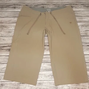Mountain Hard Wear Size 12 Womens Shorts Cargo Low Rise Slash Pockets Beige - Picture 1 of 11