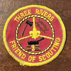 Three Rivers Friend of Scouting Aufnäher - Vintage - Bild 1 von 3