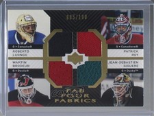 2007 Upper Deck Fab Four Fabrics Roberto Luongo Patrick Roy Martin Brodeur HOF