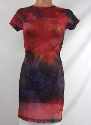 Vestido Sauvage Wear Transparente Cubre Tie Dye Pequeño/Grande 1767L Foto 1 de 3