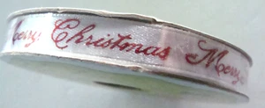 NEW Merry Christmas Script Ribbon Gifts Make it Christmas 6294730 - 3/8"x5yds - Picture 1 of 4