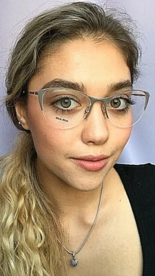 DEFECTUOSO con etiquetas Miu Miu VMU 51O UET101 53mm Gris Dorado Ojo de Gato Mujer G2U Foto 1 de 4