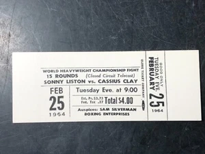 Muhammad Ali vs Sonny Liston Original CCT Boxing Ticket 1964 - Picture 1 of 2