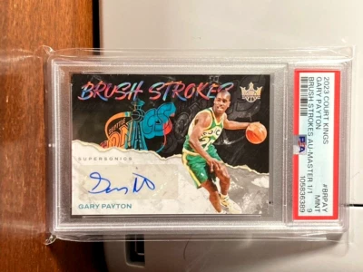 2023 Gary Payton Auto 1/1, 1 de 1 PSA 9 Court Kings Brush Strokes Supersonics💎 Foto 1 de 2
