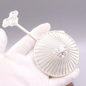 Colador de té de plata fina pura 999 redes hechas a mano filtro de té juegos de té regalo/40 g - Imagen 1 de 6