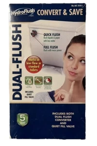 Hydro Flush Dual-Flush Quick/Full Conserve Water Low Flow/Standard Toilets  - Picture 1 of 6