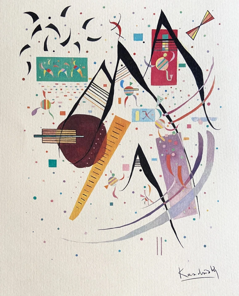 Litografía Wassily Kandinsky 1951 certificado de autenticidad original numerado lápiz firmado op Foto 1 de 4