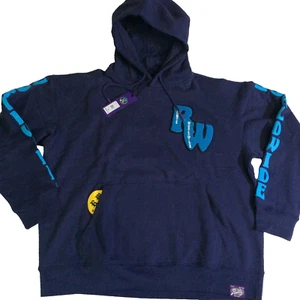 Runtz Worldwide Sweater Mens 2XL Blue Hoodie Pullover Casual Sweatshirt Pocket - Picture 1 of 14