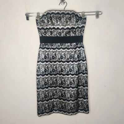 White House Black Market Strapless Lace Dress Size 2 Women's Cocktail Party - Image 1 of 4
