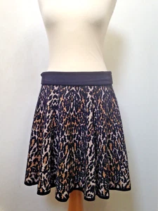 Somerset Alice Temperley skirt 16 animal print knit with cotton-wool-mohair - Picture 1 of 12
