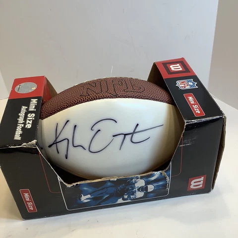 Autographed Wilson NFL Mini Football, Kyle Orton, Chicago Bears. Excellent Cover